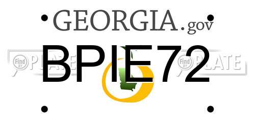 BPIE72 Georgia License Plate