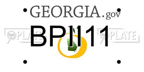 BPII11 Georgia License Plate