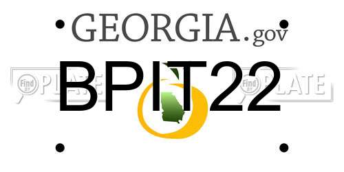BPIT22 Georgia License Plate