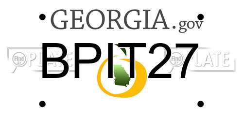 BPIT27 Georgia License Plate