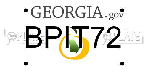 BPIT72 Georgia License Plate