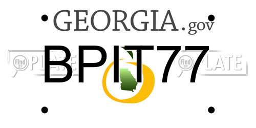 BPIT77 Georgia License Plate