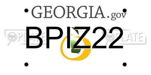 BPIZ22 Georgia License Plate