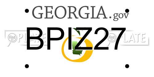 BPIZ27 Georgia License Plate