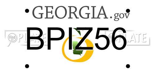 BPIZ56 Georgia License Plate
