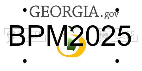 BPM2025 Georgia License Plate
