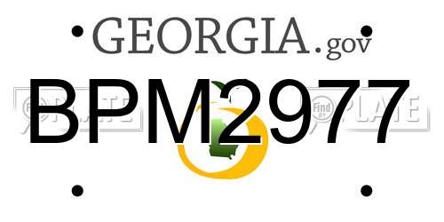 BPM2977 Georgia License Plate