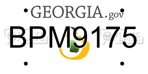 BPM9175 Georgia License Plate