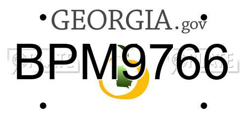 BPM9766 Georgia License Plate