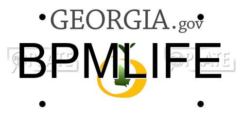 BPMLIFE Georgia License Plate