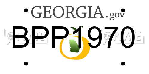 BPP1970 Georgia License Plate