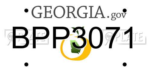 BPP3071 Georgia License Plate