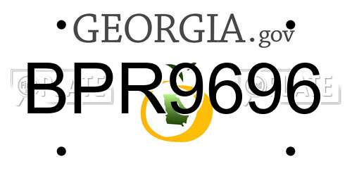BPR9696 Georgia License Plate