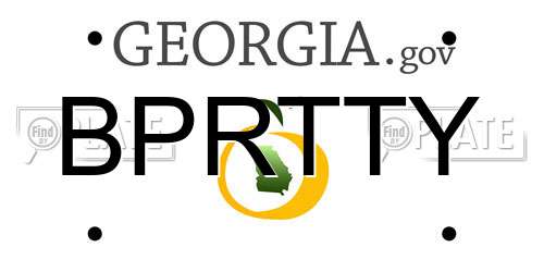 BPRTTY Georgia License Plate
