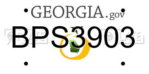 BPS3903 Georgia License Plate