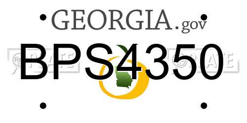 BPS4350 Georgia License Plate