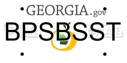 BPSBSST Georgia License Plate