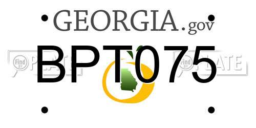 BPT075 Georgia License Plate