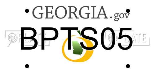 BPTS05 Georgia License Plate