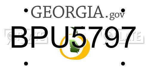 BPU5797 Georgia License Plate