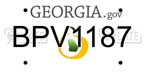 BPV1187 Georgia License Plate