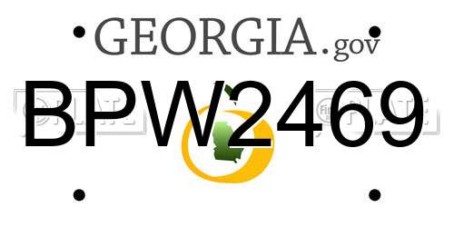 BPW2469 Georgia License Plate