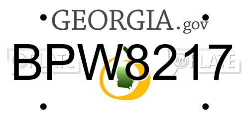 BPW8217 Georgia License Plate