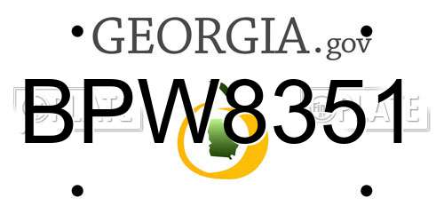 BPW8351 Georgia License Plate