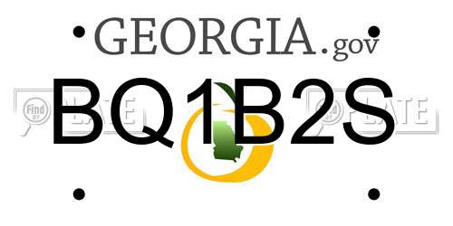 BQ1B2S Georgia License Plate