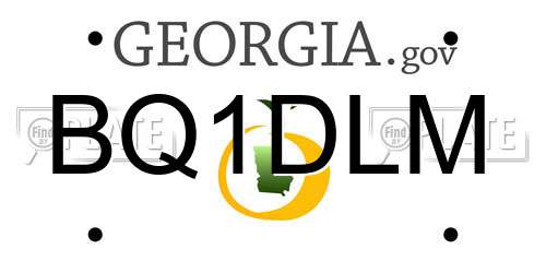 BQ1DLM Georgia License Plate
