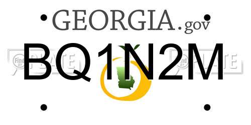 BQ1N2M Georgia License Plate
