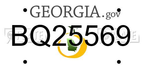 BQ25569 Georgia License Plate