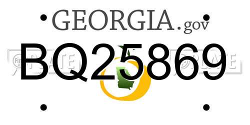 BQ25869 Georgia License Plate