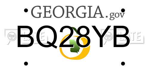 BQ28YB Georgia License Plate