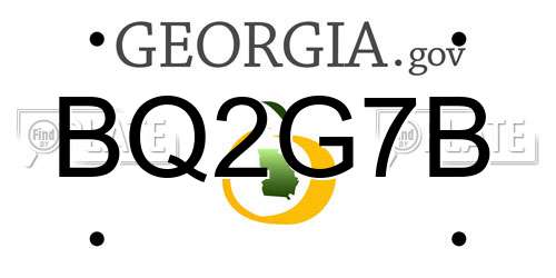 BQ2G7B Georgia License Plate