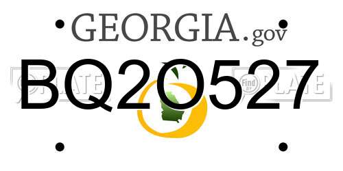 BQ2O527 Georgia License Plate