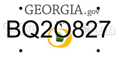 BQ2O827 Georgia License Plate