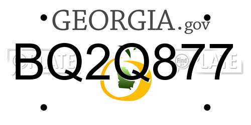BQ2Q877 Georgia License Plate