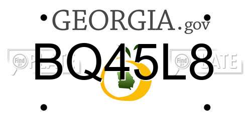 BQ45L8 Georgia License Plate