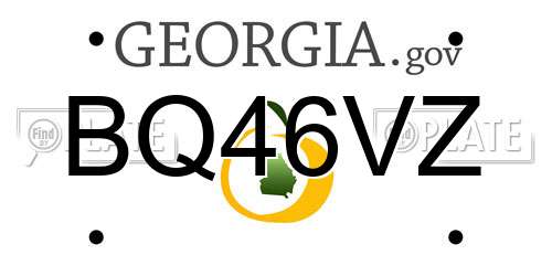 BQ46VZ Georgia License Plate
