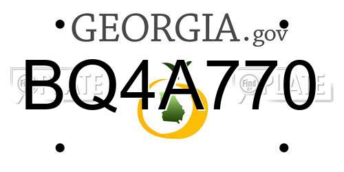 BQ4A770 Georgia License Plate