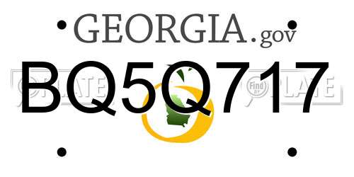 BQ5Q717 Georgia License Plate
