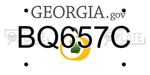 BQ657C Georgia License Plate