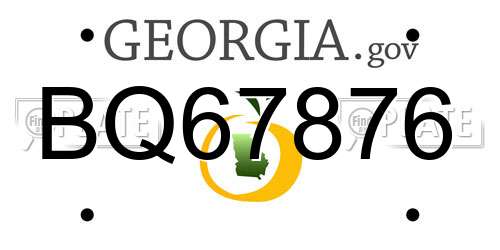 BQ67876 Georgia License Plate