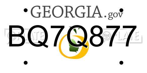 BQ7Q877 Georgia License Plate