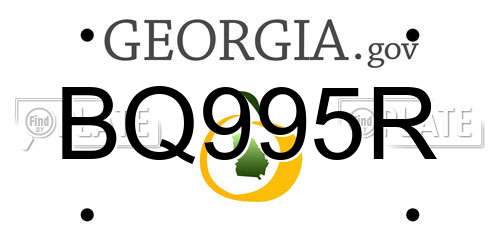BQ995R Georgia License Plate