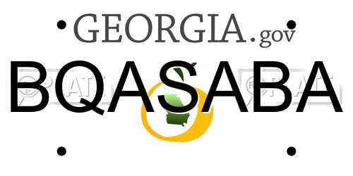 BQASABA Georgia License Plate