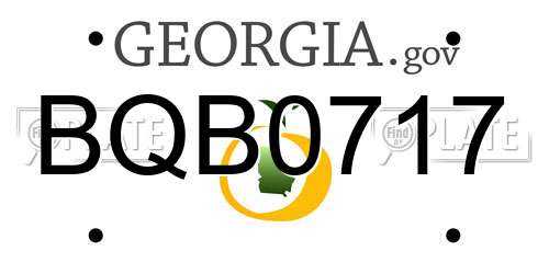 BQB0717 Georgia License Plate
