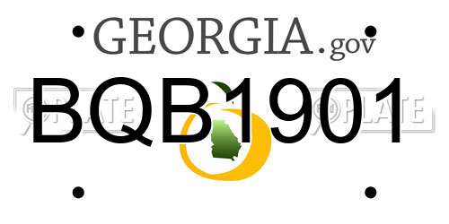 BQB1901 Georgia License Plate