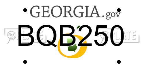 BQB250 Georgia License Plate